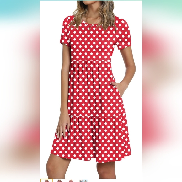 Polka Dot Mini Dress - Picture 3 of 17
